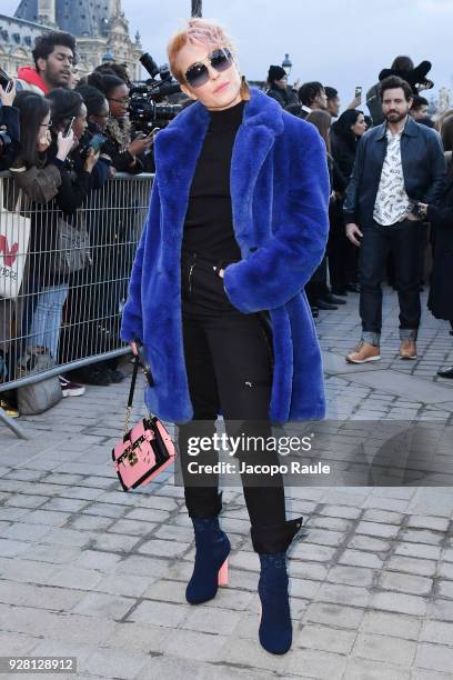 Noomi Rapace attends the Louis Vuitton show as part of the Paris Fashion Week Womenswear Fall/Winter 2018/2019 on March 6, 2018 in Paris, France.