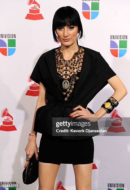 Singer CuCu Diamantes arrives at the 10th annual Latin GRAMMY Awards held at Mandalay Bay Events Center on November 5, 2009 in Las Vegas, Nevada.