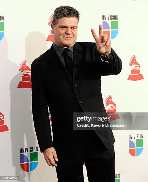 Musician Gustavo Santaolalla arrives at the 10th annual Latin GRAMMY Awards held at Mandalay Bay Events Center on November 5, 2009 in Las Vegas,...