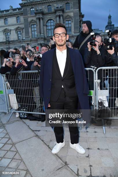 Hidetoshi Nakata attends the Louis Vuitton show as part of the Paris Fashion Week Womenswear Fall/Winter 2018/2019 on March 6, 2018 in Paris, France.