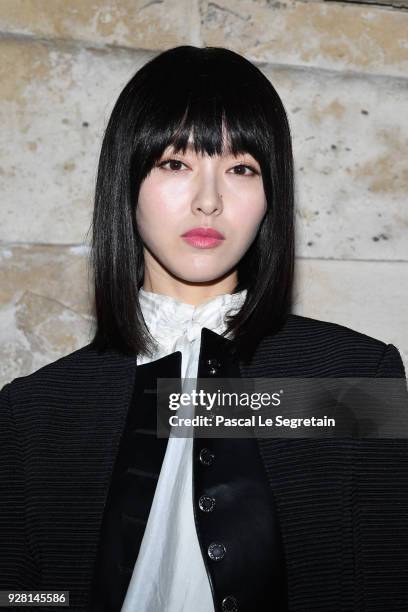 Tang Yan attends the Louis Vuitton show as part of the Paris Fashion Week Womenswear Fall/Winter 2018/2019 on March 6, 2018 in Paris, France.