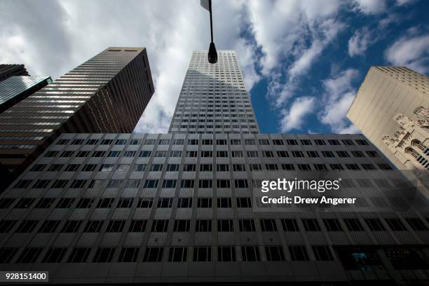 View of the Kushner Companies' flagship property 666 Fifth Avenue in Midtown Manhattan, March 6, 2018 in New York City. Kushner Companies, run by the...