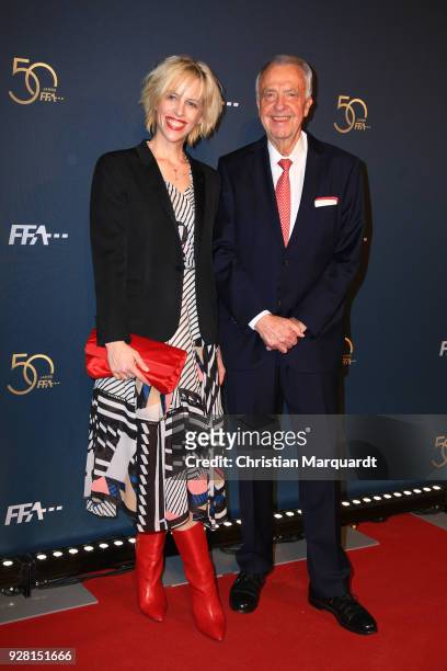 Katja Eichinger and Bernd Neumann attend the 50th anniversary celebration of FFA at Pierre Boulez Saal on March 6, 2018 in Berlin, Germany.
