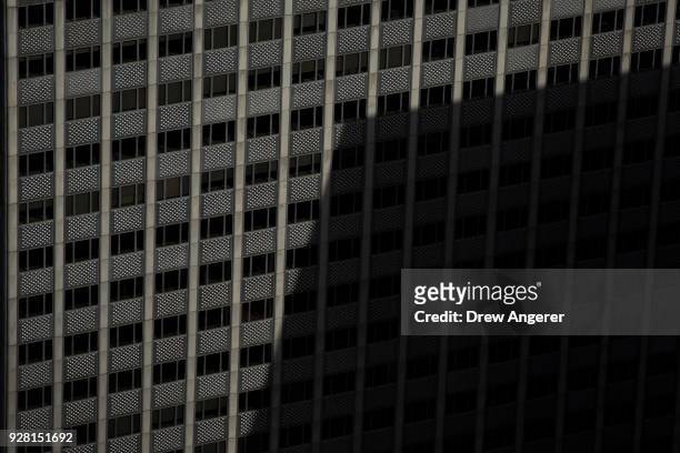 View of the Kushner Companies' flagship property 666 Fifth Avenue in Midtown Manhattan, March 6, 2018 in New York City. Kushner Companies, run by the...