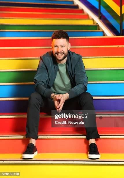 Singer Calum Scott poses during a photo shoot in Sydney, New South Wales. Calum will be walking in Mardi Gras.