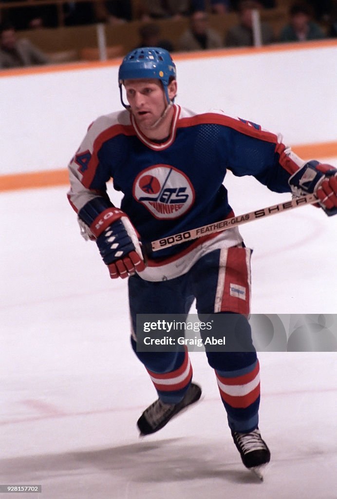 Ron Rundel Toronto Ron Wilson of the Winnipeg Jets skates against the Toronto Maple ...