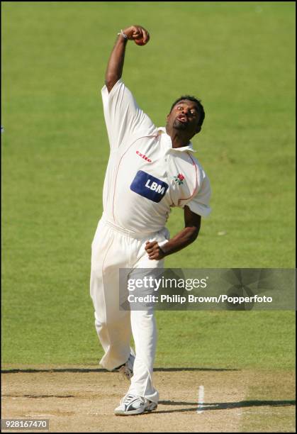 Muttiah Muralitharan bowling for Lancashire during the LV County Championship match between Sussex and Lancashire at Hove, 2nd June 2007. The match...