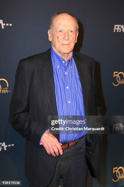 Wolfgang Kohlhaase attends the 50th anniversary celebration of FFA at Pierre Boulez Saal on March 6, 2018 in Berlin, Germany.