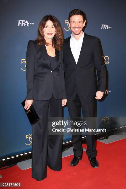 Irs Berben and Oliver Berben attend the 50th anniversary celebration of FFA at Pierre Boulez Saal on March 6, 2018 in Berlin, Germany.