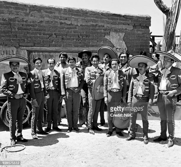 The Promised Land" Episode 6 -- Pictured: Roberto Contreras as Pedro Carr, Rudolfo Acosta as Vaquero, and miscellaneous extras --