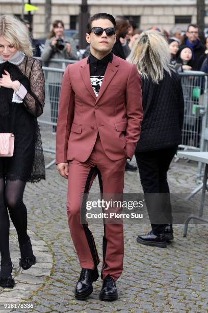 Rami Malek attends the Miu Miu show as part of the Paris Fashion Week Womenswear Fall/Winter 2018/2019 on March 6, 2018 in Paris, France.