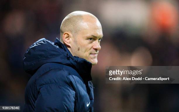 Preston North End manager Alex Neil during the Sky Bet Championship match between Preston North End and Bristol City at Deepdale on March 6, 2018 in...