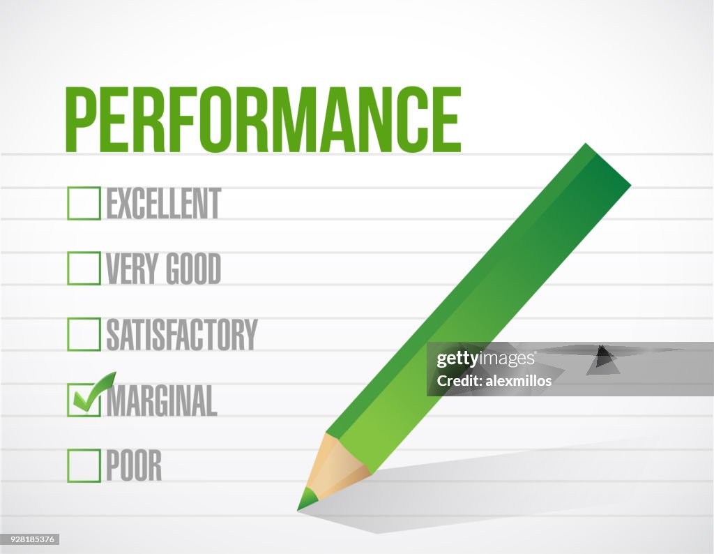 Marginal Performance Examples Marginal Performance Review Illustration Design Graphic Over White ...