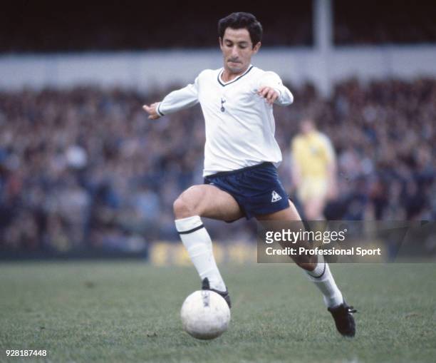 Ossie Ardiles of Tottenham Hotspur in action at White Hart Lane in London, circa 1981.