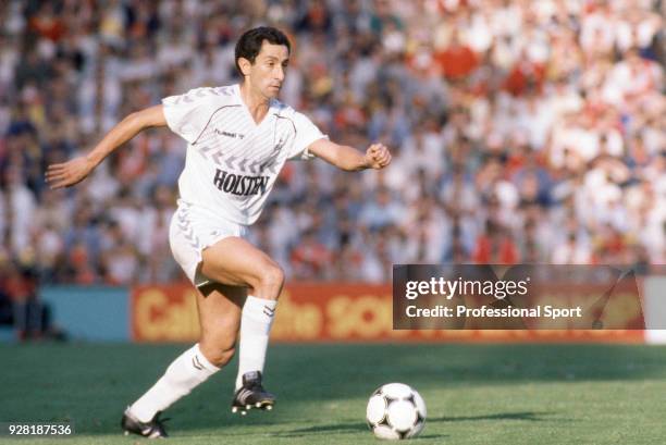 Ossie Ardiles of Tottenham Hotspur in action during the Canon League Division One match between Liverpool and Tottenham Hotspur at Anfield on...