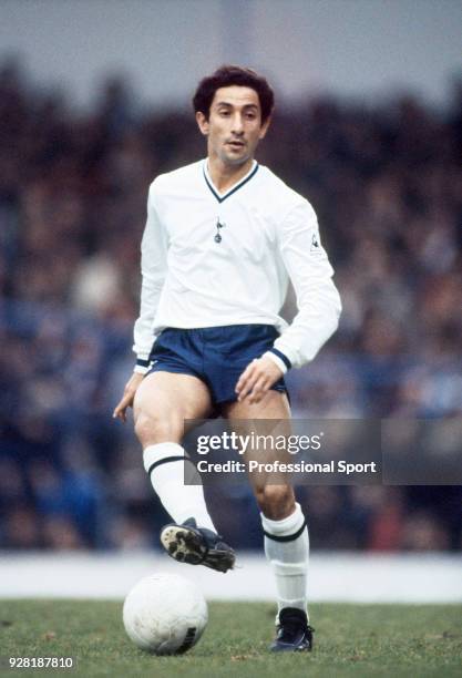 Ossie Ardiles of Tottenham Hotspur in action at White Hart Lane in London, circa 1982.