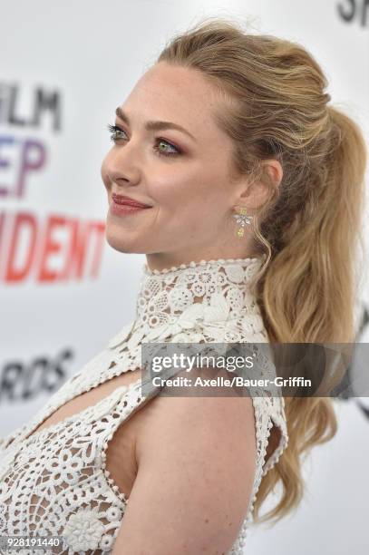 Actress Amanda Seyfried attends the 2018 Film Independent Spirit Awards on March 3, 2018 in Santa Monica, California.