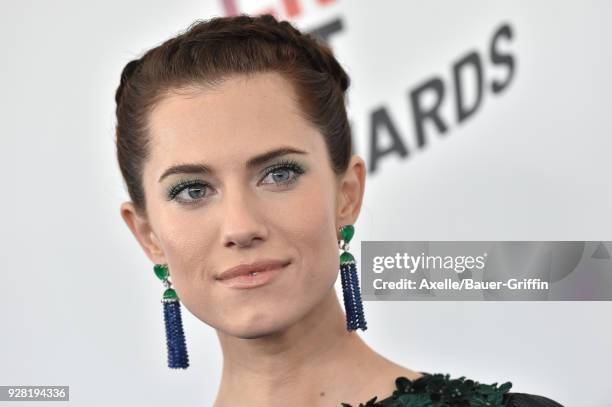 Actress Allison Williams attends the 2018 Film Independent Spirit Awards on March 3, 2018 in Santa Monica, California.