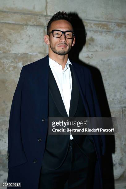 Hidetoshi Nakata attends the Louis Vuitton show as part of the Paris Fashion Week Womenswear Fall/Winter 2018/2019 on March 6, 2018 in Paris, France.
