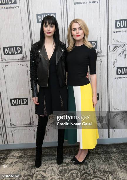 Krysten Ritter and Rachael Taylor visit Build Series to discuss "Jessica Jones" at Build Studio on March 6, 2018 in New York City.