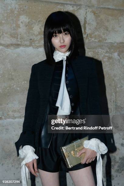 Tang Yan attends the Louis Vuitton show as part of the Paris Fashion Week Womenswear Fall/Winter 2018/2019 on March 6, 2018 in Paris, France.