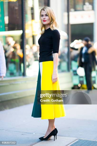 Rachael Taylor is seen in NoHo on March 6, 2018 in New York City.