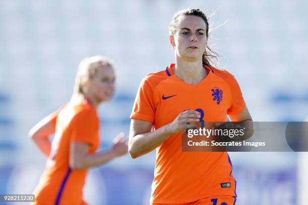 Renate Jansen of Holland Women during the Algarve Cup Women match between Iceland v Holland at the Estádio Municipal de Albufeira on March 5, 2018 in...