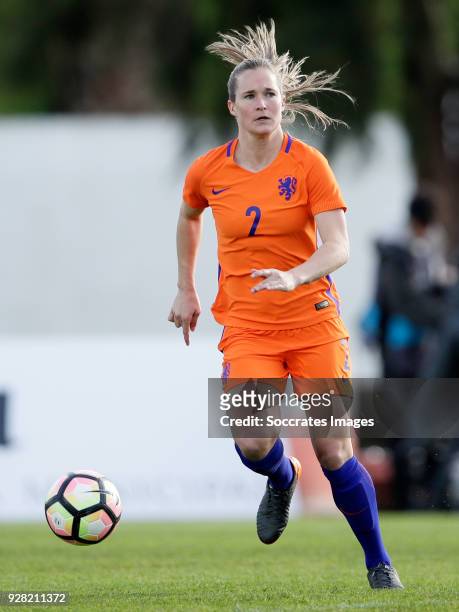Desiree van Lunteren of Holland Women during the Algarve Cup Women match between Iceland v Holland at the Estádio Municipal de Albufeira on March 5,...