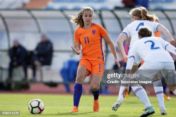 Lieke Martens of Holland Women during the Algarve Cup Women match between Iceland v Holland at the Estádio Municipal de Albufeira on March 5, 2018 in...