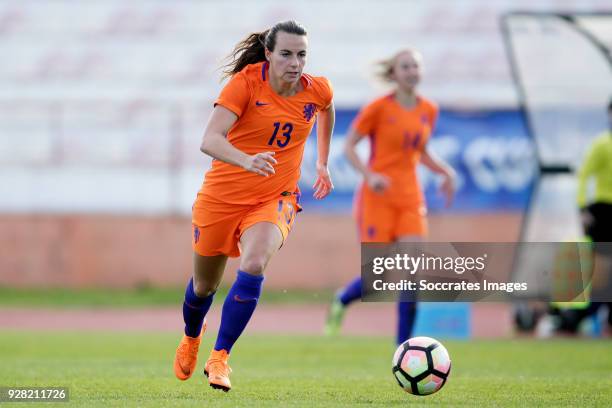 Renate Jansen of Holland Women during the Algarve Cup Women match between Iceland v Holland at the Estádio Municipal de Albufeira on March 5, 2018 in...