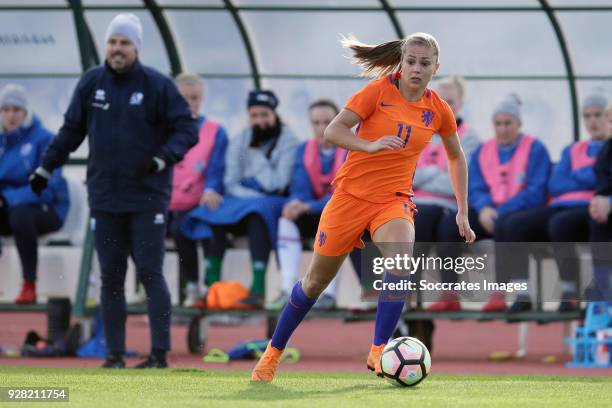 Lieke Martens of Holland Women during the Algarve Cup Women match between Iceland v Holland at the Estádio Municipal de Albufeira on March 5, 2018 in...