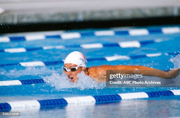 Los Angeles, CA Alex Baumann, Men's Swimming 400 metre individual medley competition, McDonald's Olympic Swim Stadium, at the 1984 Summer Olympics,...