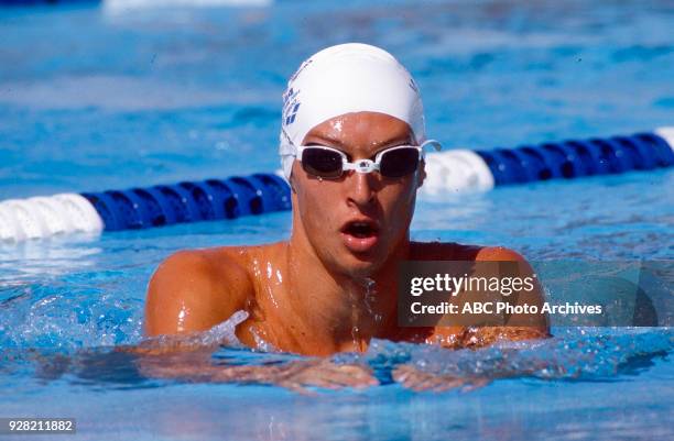 Los Angeles, CA Alex Baumann, Men's Swimming individual medley competition, McDonald's Olympic Swim Stadium, at the 1984 Summer Olympics, August 1,...