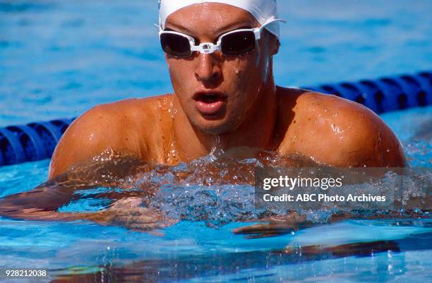 Los Angeles, CA Alex Baumann, Men's Swimming individual medley competition, McDonald's Olympic Swim Stadium, at the 1984 Summer Olympics, August 1,...