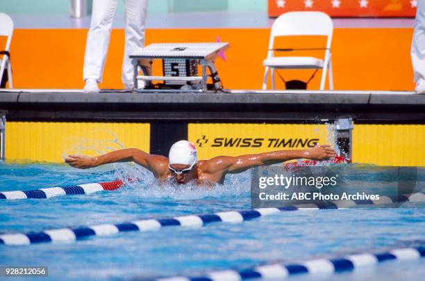 Los Angeles, CA Alex Baumann, Men's Swimming individual medley competition, McDonald's Olympic Swim Stadium, at the 1984 Summer Olympics, August 1,...