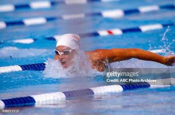 Los Angeles, CA Alex Baumann, Men's Swimming individual medley competition, McDonald's Olympic Swim Stadium, at the 1984 Summer Olympics, August 1,...