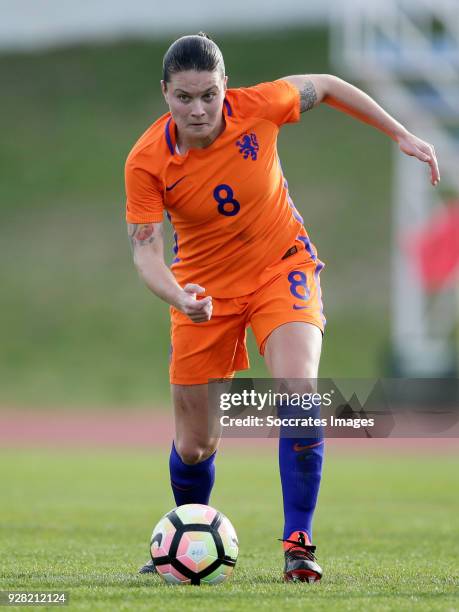 Sherida Spitse of Holland Women during the Algarve Cup Women match between Iceland v Holland at the Estádio Municipal de Albufeira on March 5, 2018...