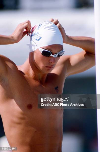 Los Angeles, CA Alex Baumann, Men's Swimming individual medley competition, McDonald's Olympic Swim Stadium, at the 1984 Summer Olympics, August 1,...