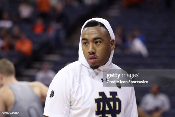 Notre Dame's Bonzie Colson. The University of Virginia Cavaliers hosted the University of Notre Dame Fighting Irish on March 3, 2018 at John Paul...