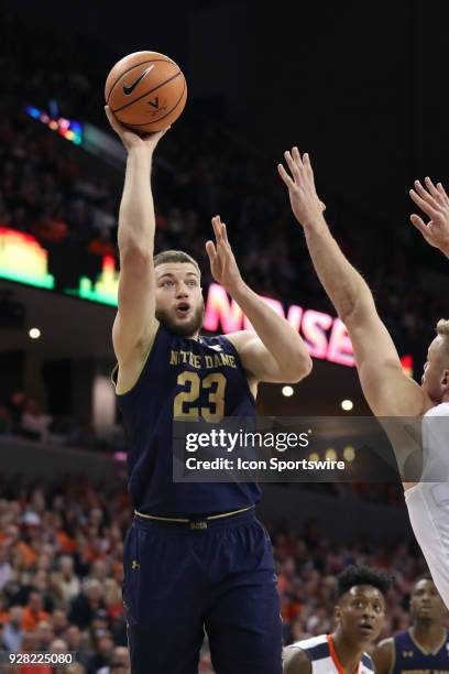 Notre Dame's Martinas Geben . The University of Virginia Cavaliers hosted the University of Notre Dame Fighting Irish on March 3, 2018 at John Paul...