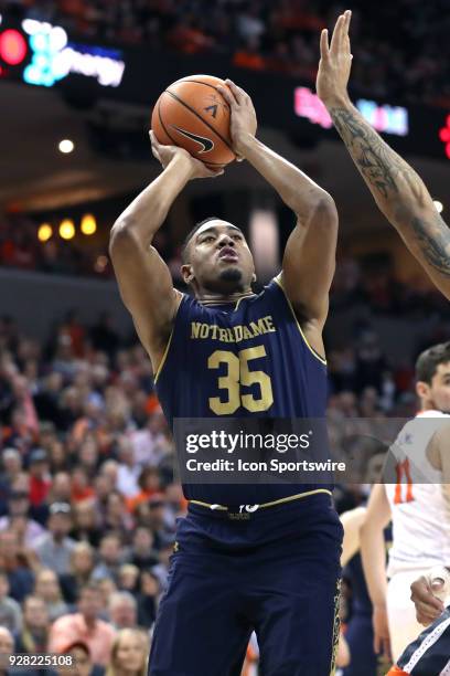 Notre Dame's Bonzie Colson. The University of Virginia Cavaliers hosted the University of Notre Dame Fighting Irish on March 3, 2018 at John Paul...