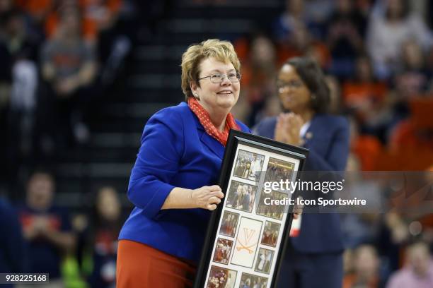 University of Virginia President Teresa Ann "Terry" Sullivan was honored during the first half of the game. The University of Virginia Cavaliers...