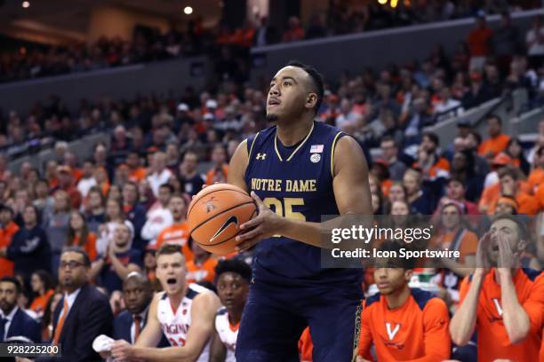 Notre Dame's Bonzie Colson. The University of Virginia Cavaliers hosted the University of Notre Dame Fighting Irish on March 3, 2018 at John Paul...