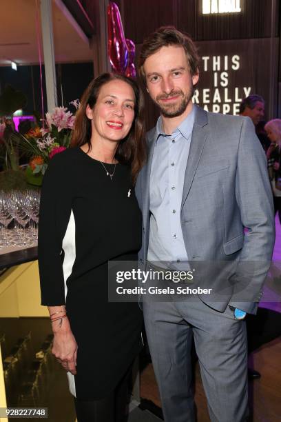 Fitna Ludwig and Ben Blaskovic during the Business Women's Society launch event at Lovelace Hotel on March 6, 2018 in Munich, Germany.