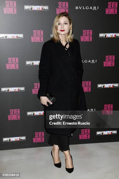 Anna Ferzetti attends a photocall for 'Seven Women' at Maxxi on March 6, 2018 in Rome, Italy.