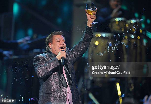 Singer Juan Gabriel performs onstage at the 10th Annual Latin GRAMMY Awards held at the Mandalay Bay Events Center on November 5, 2009 in Las Vegas,...