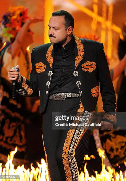 Singer Pepe Aguilar performs onstage at the 10th Annual Latin GRAMMY Awards held at the Mandalay Bay Events Center on November 5, 2009 in Las Vegas,...
