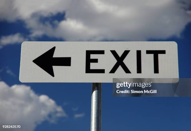 Asl Exit Sign 103 English Language Exit Sign Stock Photos, High-Res Pictures, and ...
