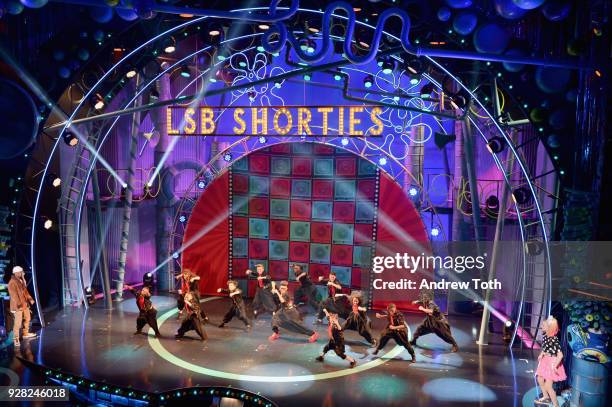 Lip Sync Battle Shorties Crew perform onstage at the Nickelodeon Upfront 2018 at Palace Theatre on March 6, 2018 in New York City.