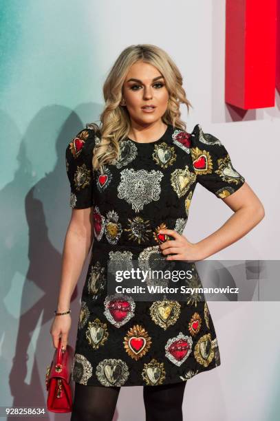 Tallia Storm arrives for the European film premiere of 'Tomb Raider' at Vue West End cinema in London's Leicester Square. March 6, 2018 in London,...